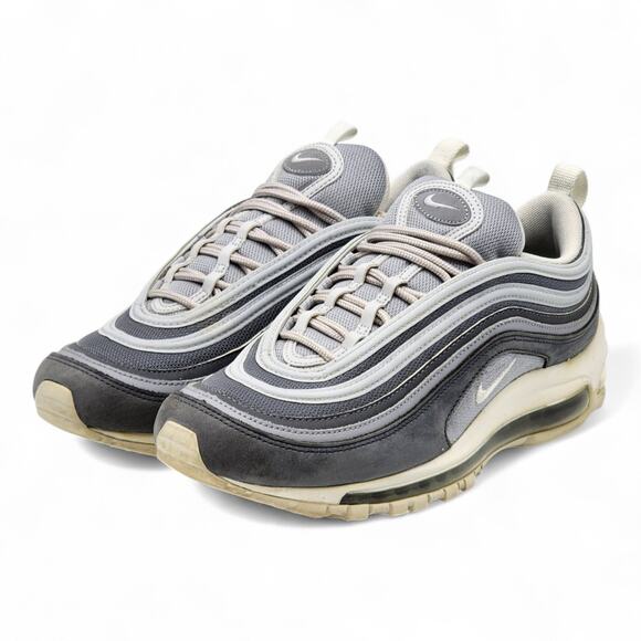 Nike Air Max 97 Premium OG 312834-005 Mesh Sneakers Gray White US 10 - Preowned - Picture 1 of 7
